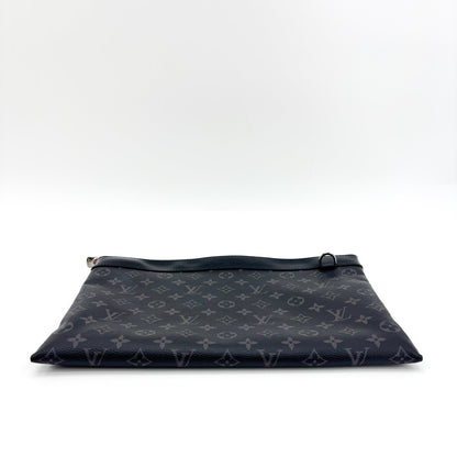 Louis Vuitton Discovery Pochette Monogram Eclipse Canvas, Black, Canvas, Clutch
