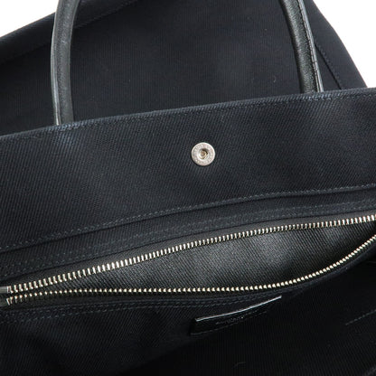 Saint Laurent Rive Gauche Shopper Canvas, Black, Canvas, Tote Bag