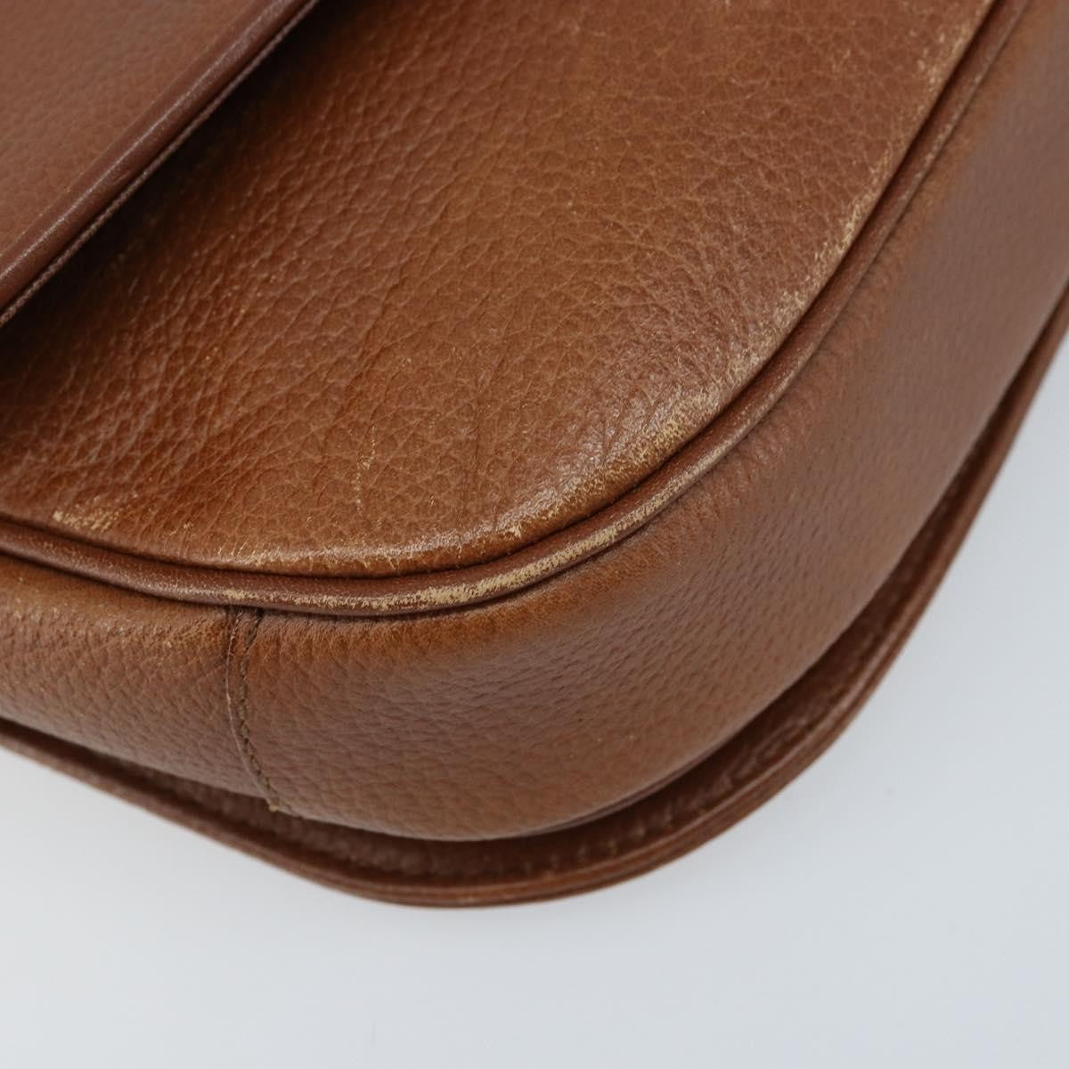Burberry Flap Shoulder Leather, Brown, Leather, Shoulder Bag