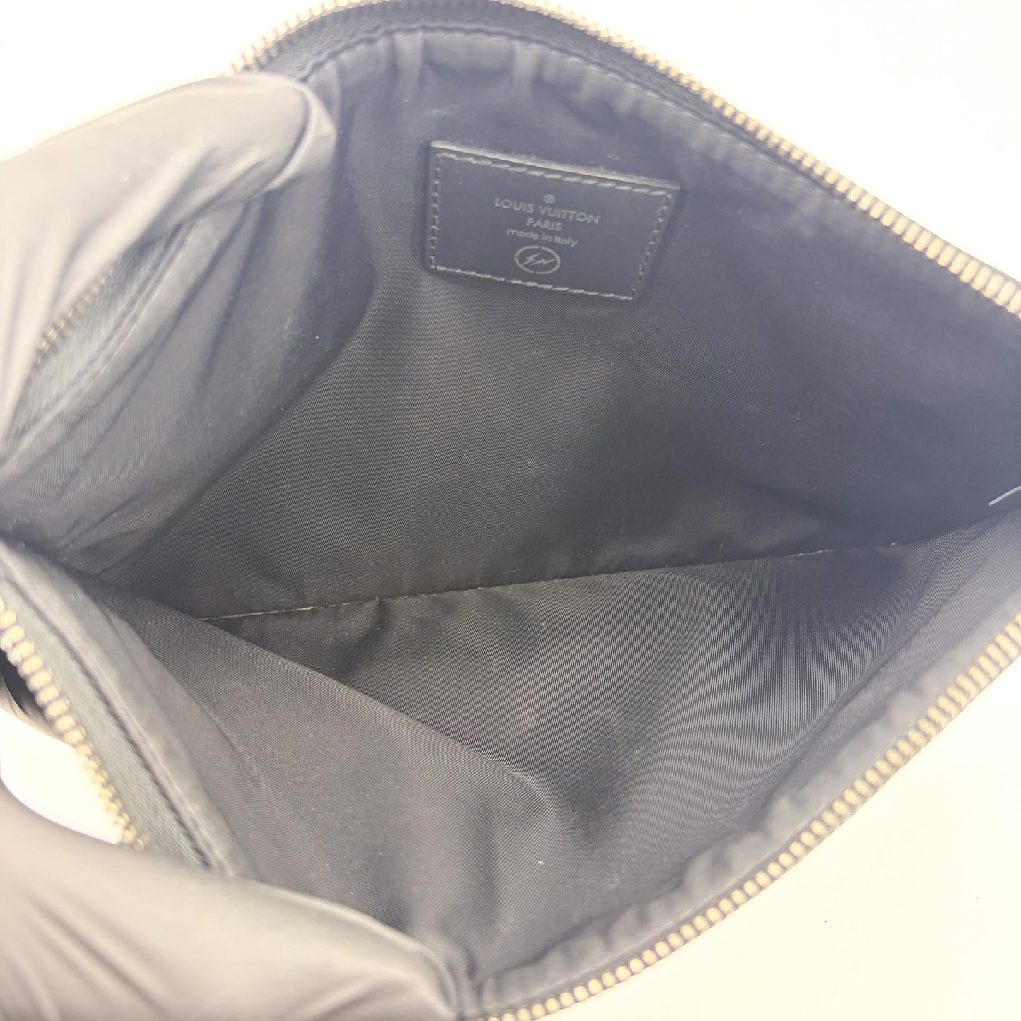 Louis Vuitton Pochette Voyage Monogram Eclipse Canvas, Black, Canvas, Clutch