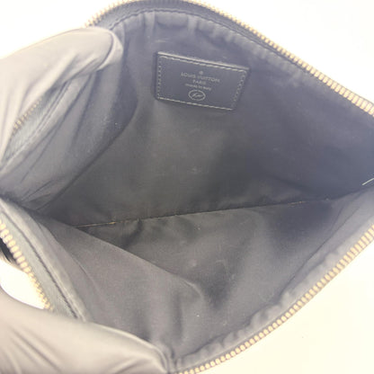 Louis Vuitton Pochette Voyage Monogram Eclipse Canvas, Black, Canvas, Clutch
