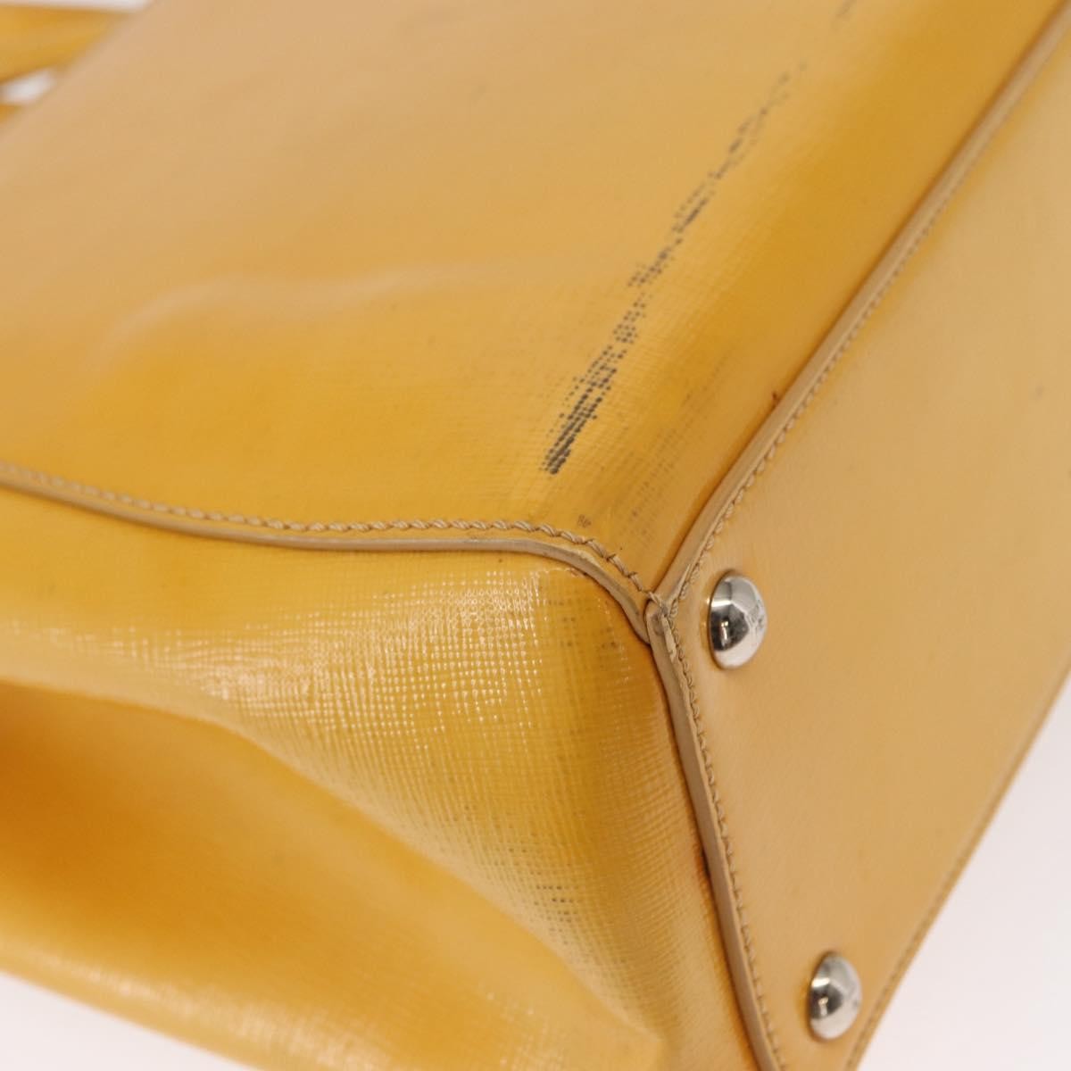 Fendi 2Jours Leather, Yellow, Leather, Handbag
