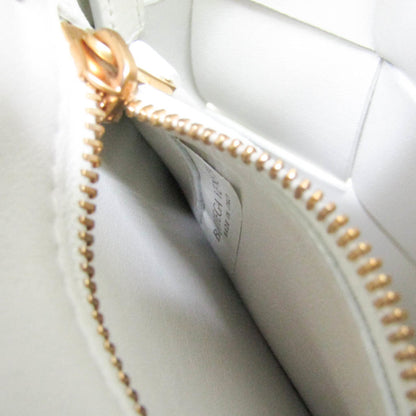 Bottega Veneta Cassette Convertible Maxi Intrecciato Leather, White, Leather, Tote Bag