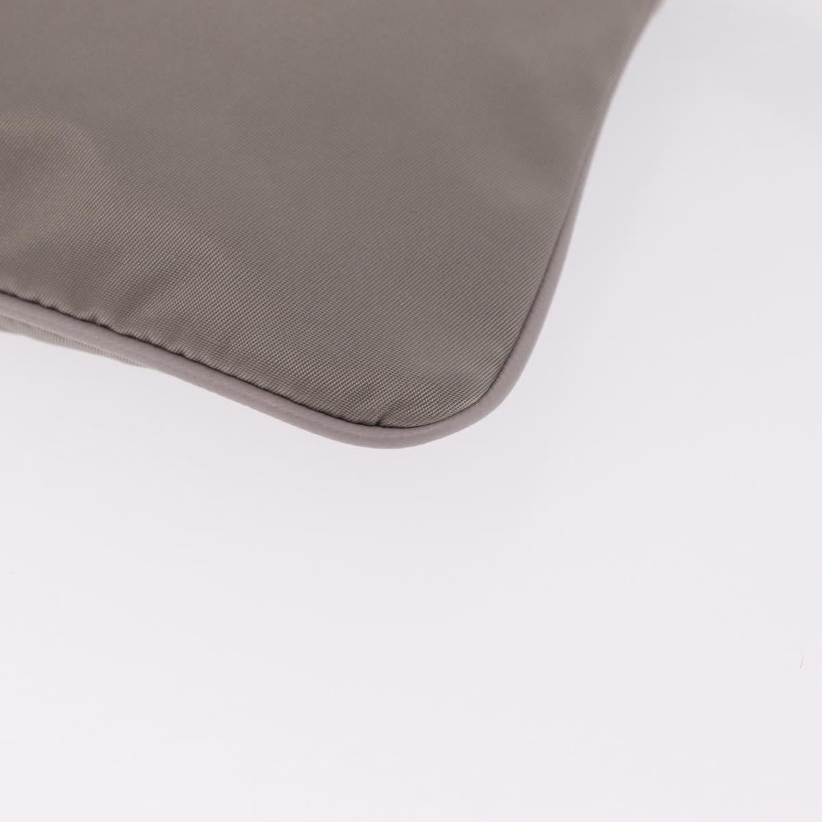 Salvatore Ferragamo Vala Clutch Nylon, Gray, Nylon, Clutch