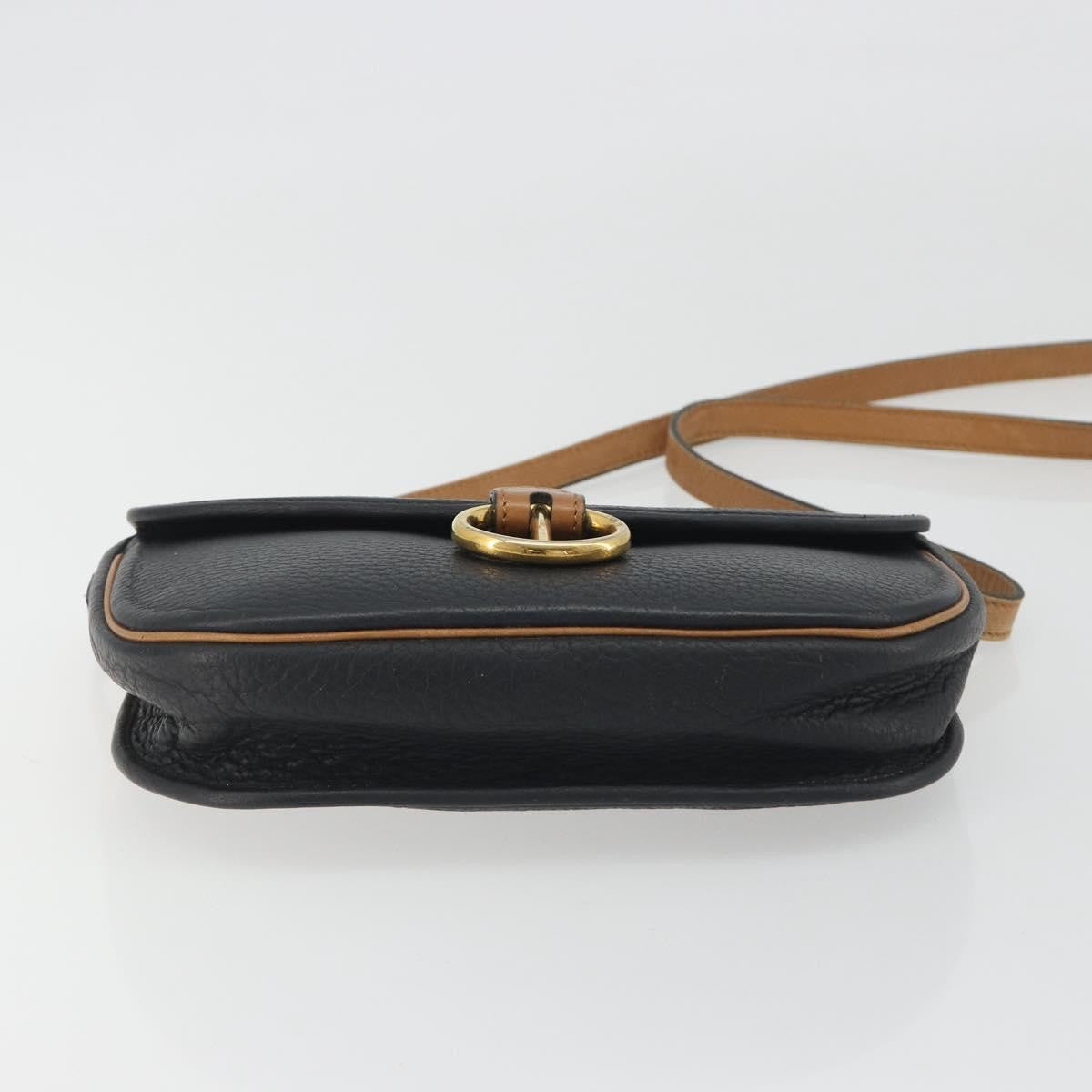 Christian Dior Vintage CD Flap Leather, Black, Leather, Shoulder Bag