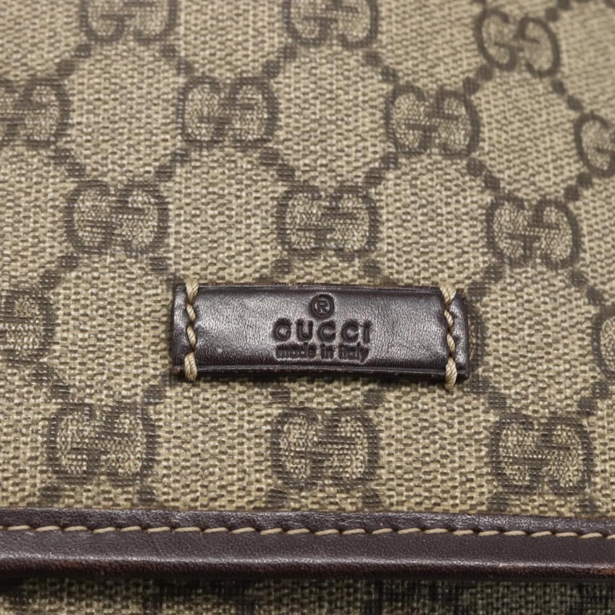 Gucci Flap Messenger GG Coated Canvas, Beige, Canvas, Shoulder Bag