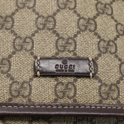 Gucci Flap Messenger GG Coated Canvas, Beige, Canvas, Shoulder Bag
