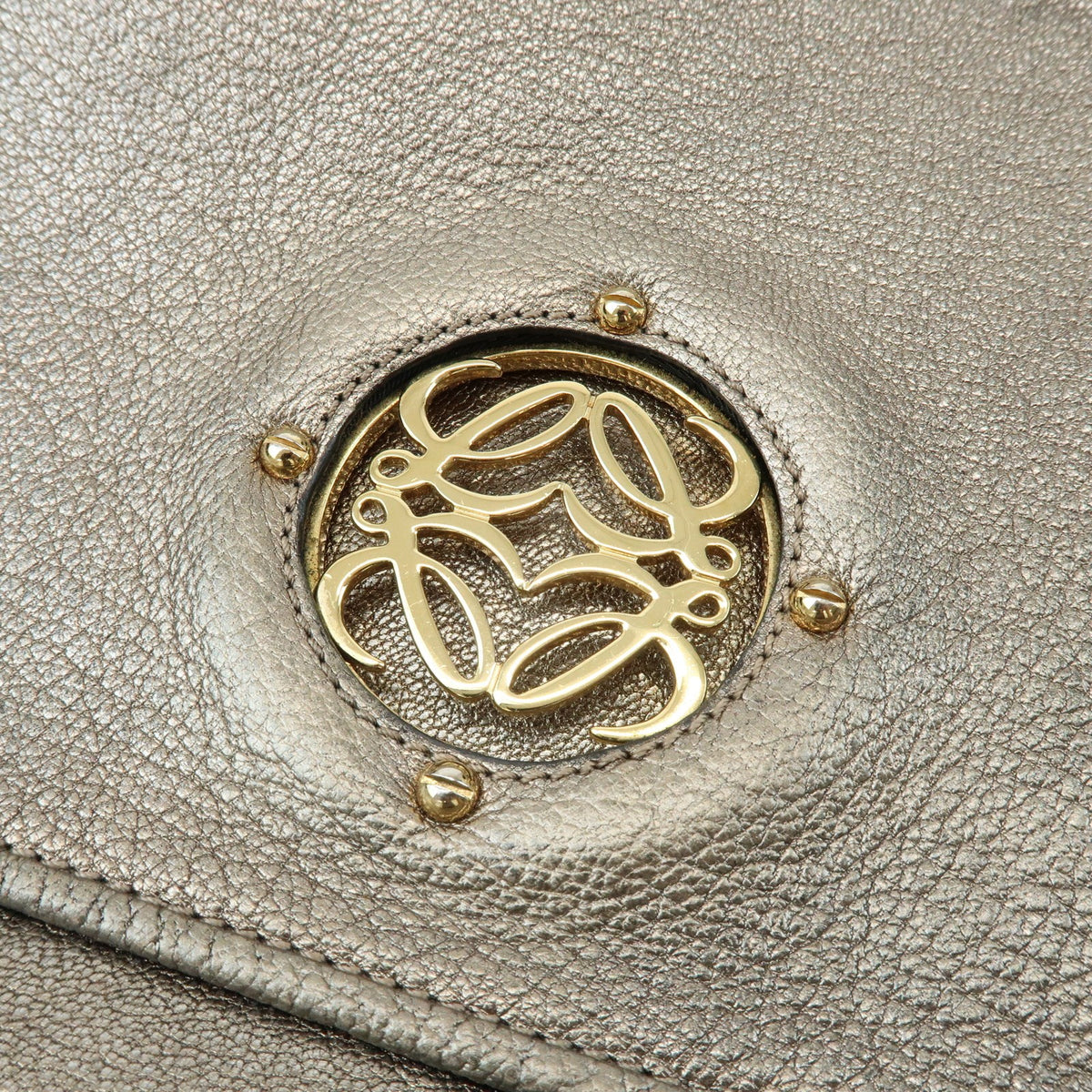 Loewe Shoulder bag Leather, Silver, Leather, Shoulder Bag