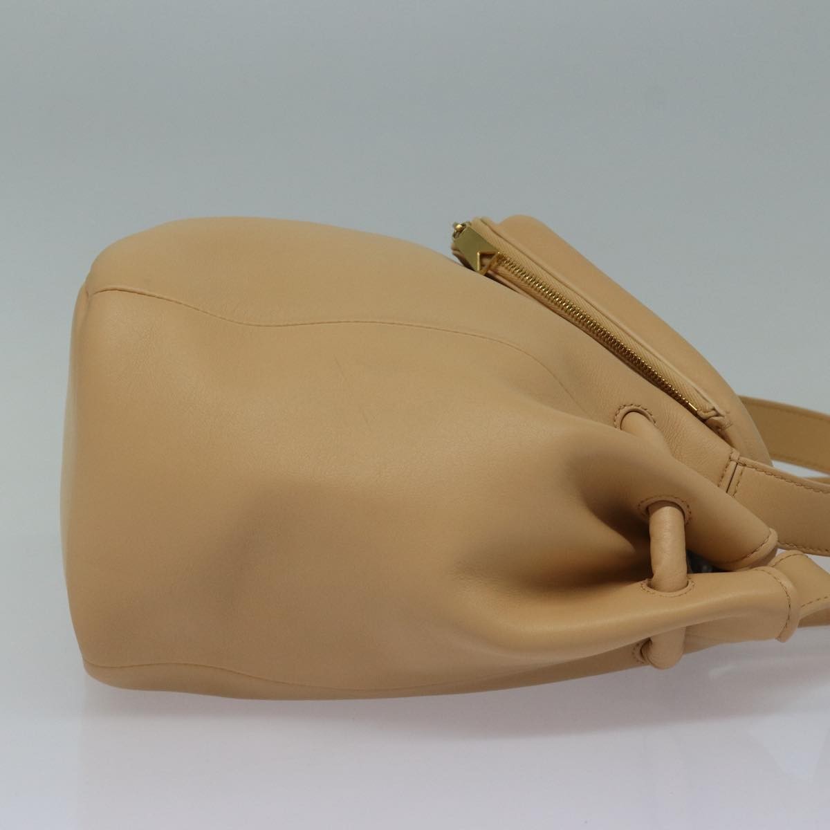 Bottega Veneta Beak Leather, Beige, Leather, Tote Bag
