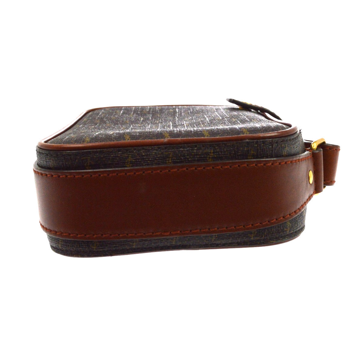 Saint Laurent Le Monogramme Monogram All Over Coated Canvas and Leather, Brown, Canvas, Crossbody Bag