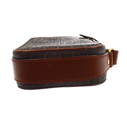 Saint Laurent Le Monogramme Monogram All Over Coated Canvas and Leather, Brown, Canvas, Crossbody Bag