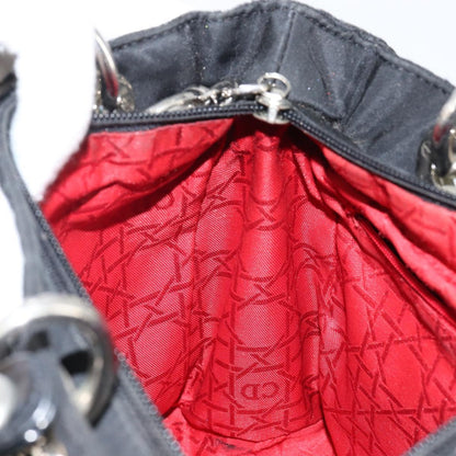 Christian Dior Vintage Lady Dior Bag Cannage Quilt Nylon, BLACK, NYLON, Handbag
