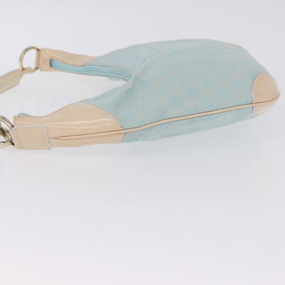 Gucci Vintage Zip Hobo GG Canvas and Patent, Blue, Canvas, Shoulder Bag