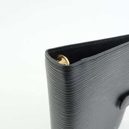 Louis Vuitton Ring Agenda Cover Epi Leather, Black, Leather, Briefcase