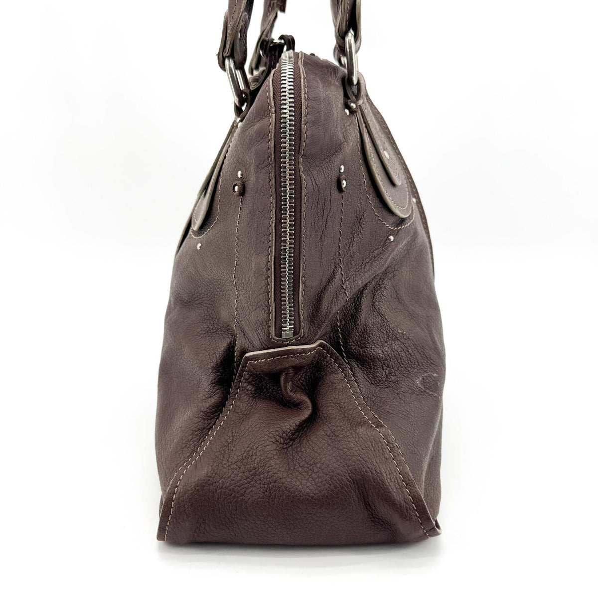Chloe Paddington Leather, Brown, Leather, Handbag