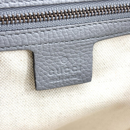 Gucci GG Marmont Top Handle Leather, Gray, Leather, Handbag