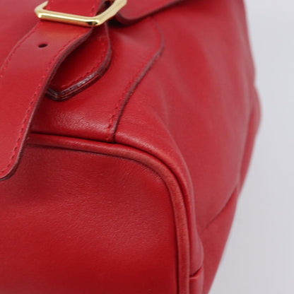 Gucci Vintage Bamboo Leather, Red, Leather, Backpack