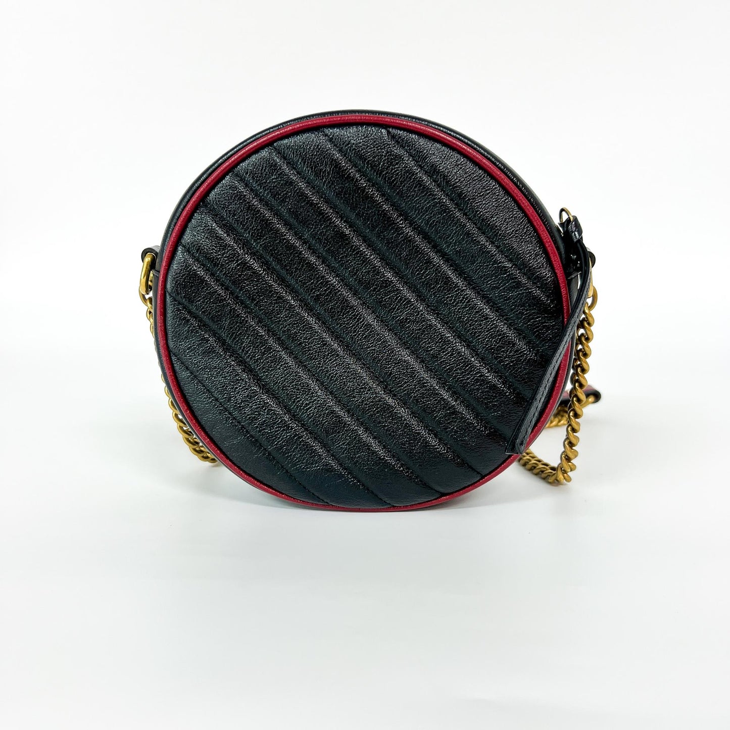 Gucci GG Marmont Round Matelasse Leather, Multicolour, Calfskin, Shoulder Bag