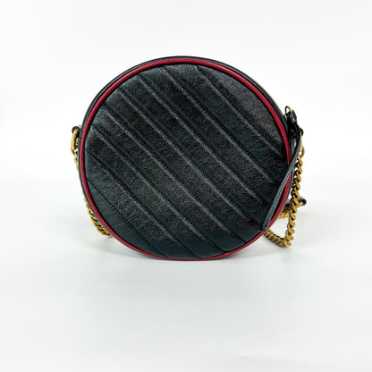 Gucci GG Marmont Round Matelasse Leather, Multicolour, Calfskin, Shoulder Bag
