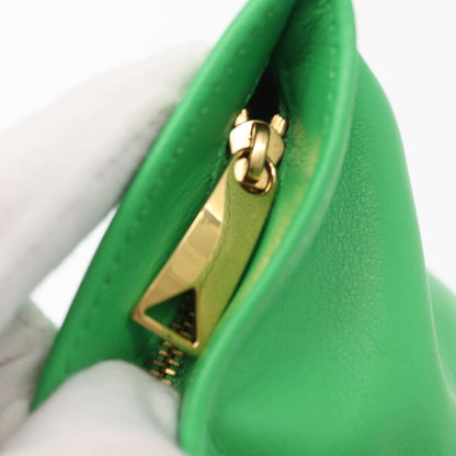 Bottega Veneta BV Twist Leather, Green, Leather, Handbag