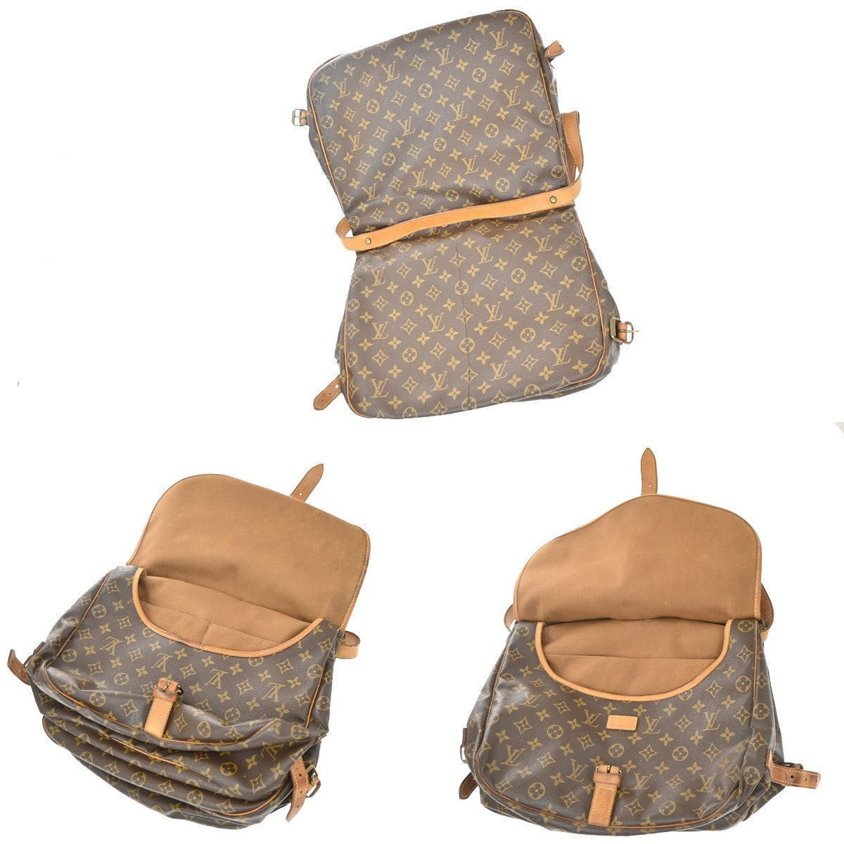 Louis Vuitton Saumur Monogram Canvas, Brown, Canvas, Shoulder Bag