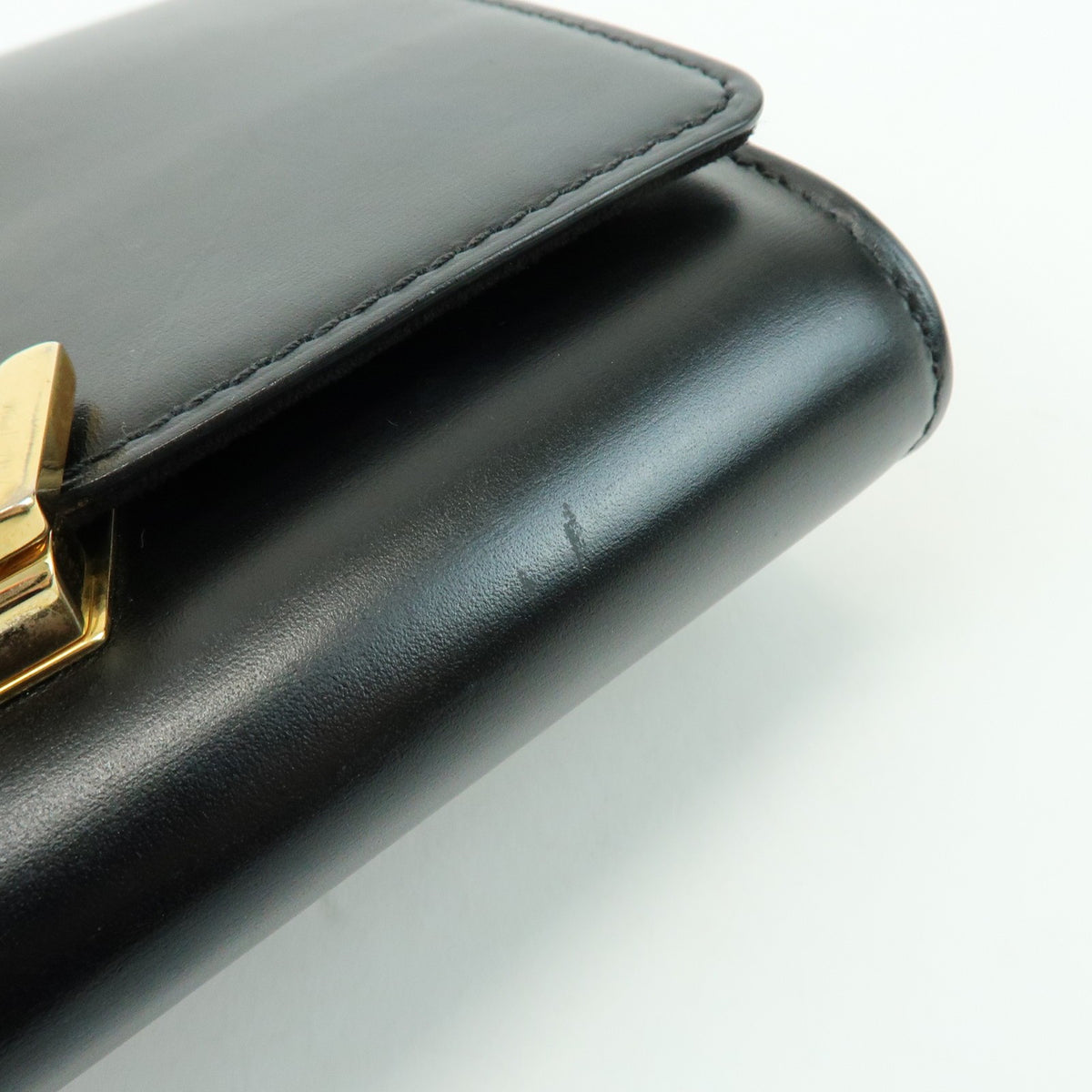 Louis Vuitton Chain Louise Clutch Leather, Black, Leather, Clutch