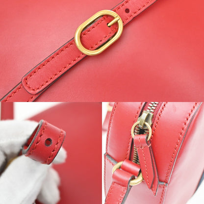 Gucci Bee Web Camera Leather, Red, Leather, Shoulder Bag