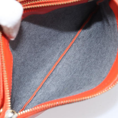 Celine Trio Leather, Orange, Leather, Shoulder Bag