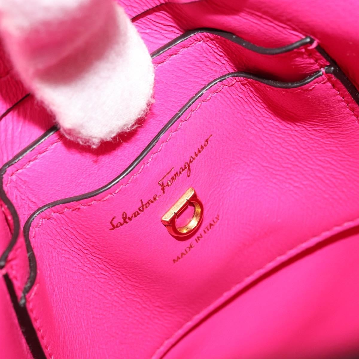 Salvatore Ferragamo Trifolio Leather, Pink, Leather, Shoulder Bag
