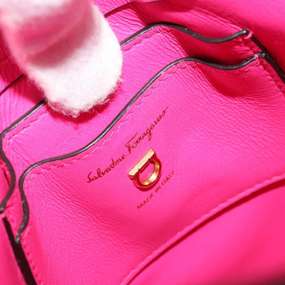 Salvatore Ferragamo Trifolio Leather, Pink, Leather, Shoulder Bag