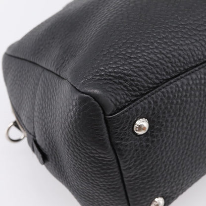 Prada Convertible Zip Satchel Vitello Daino, Black, Leather, Handbag