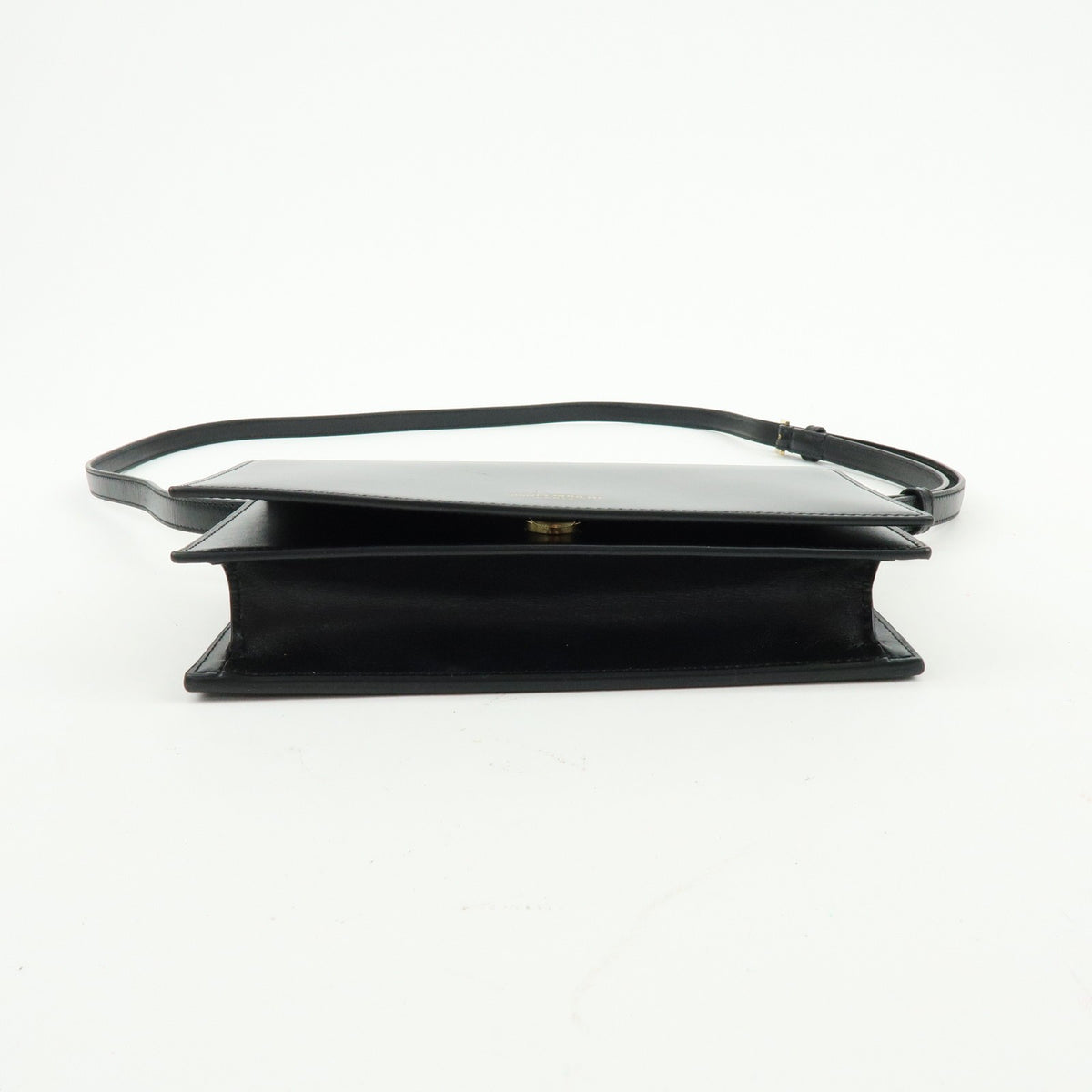 Saint Laurent Paris Chain Leather, Black, Leather, Crossbody Bag