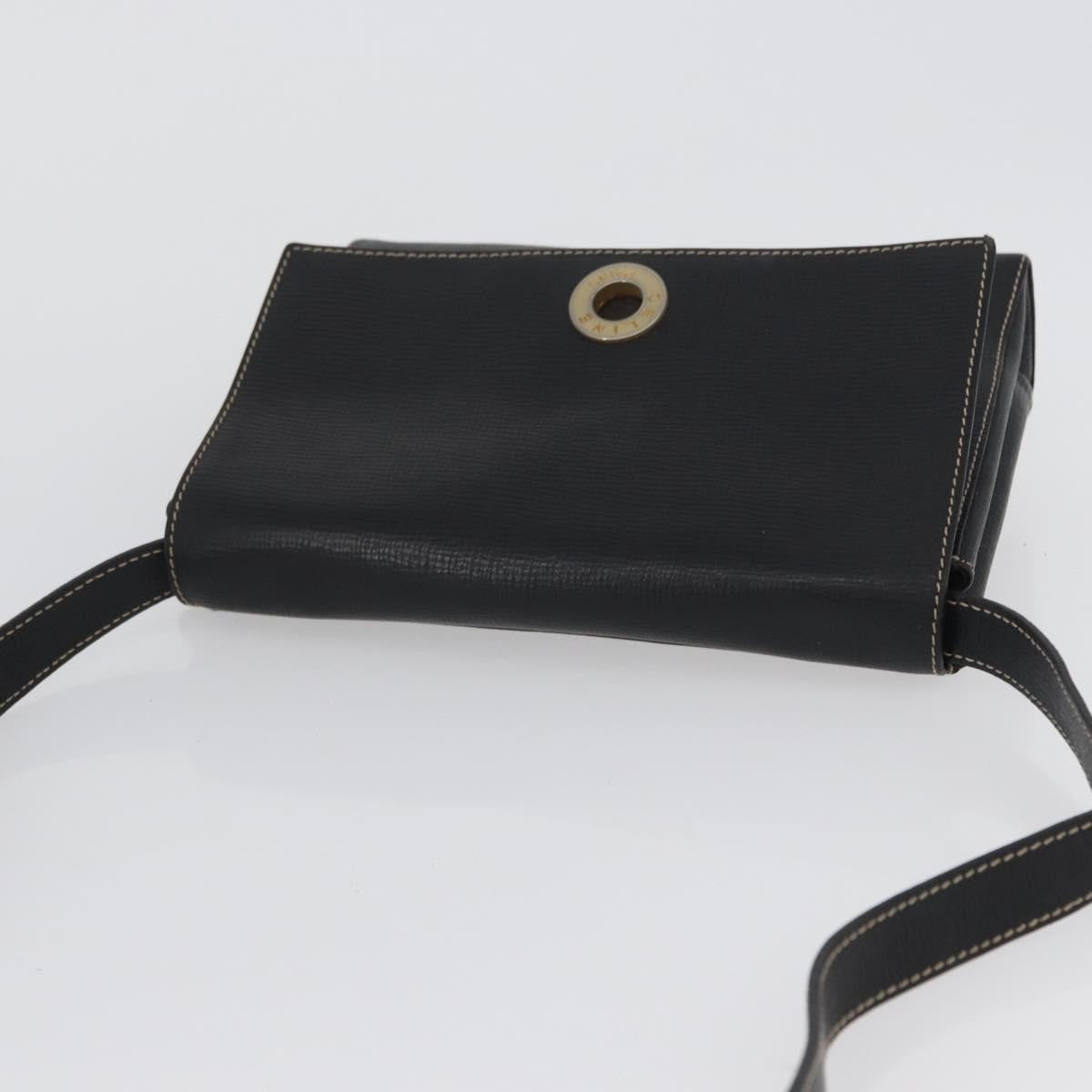 Celine Circle Logo Leather, Black, Leather, Shoulder Bag