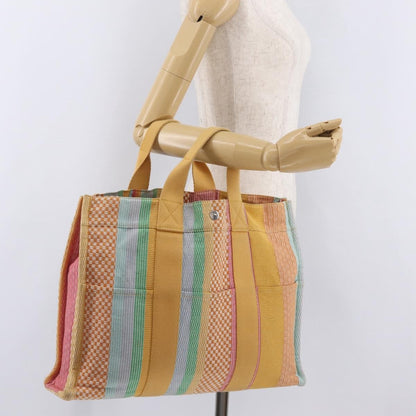 Hermes Fourre Tout Multicolor Toile, Multicolour, Canvas, Tote Bag