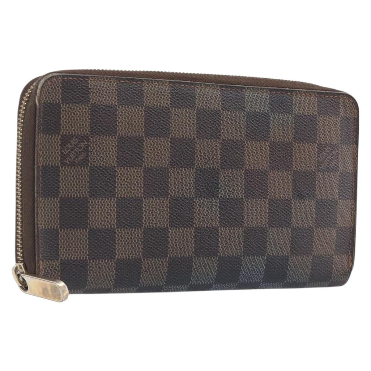 Louis Vuitton Zippy Organizer Damier, Brown, Canvas, Wallet