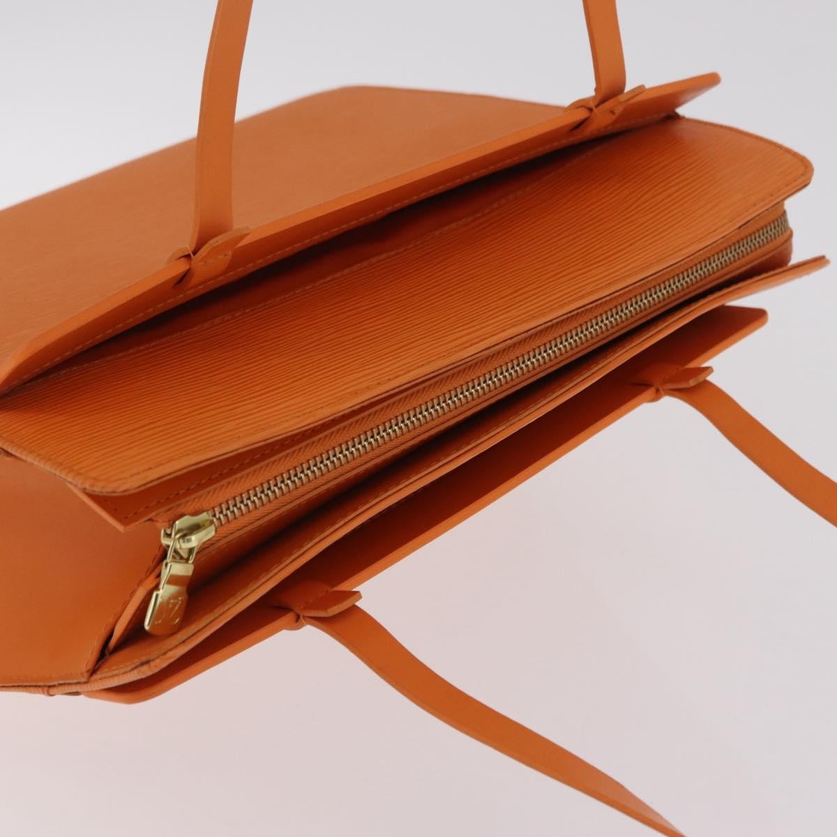 Louis Vuitton Croisette Damier with Braided Detail, Orange, Leather, Tote Bag