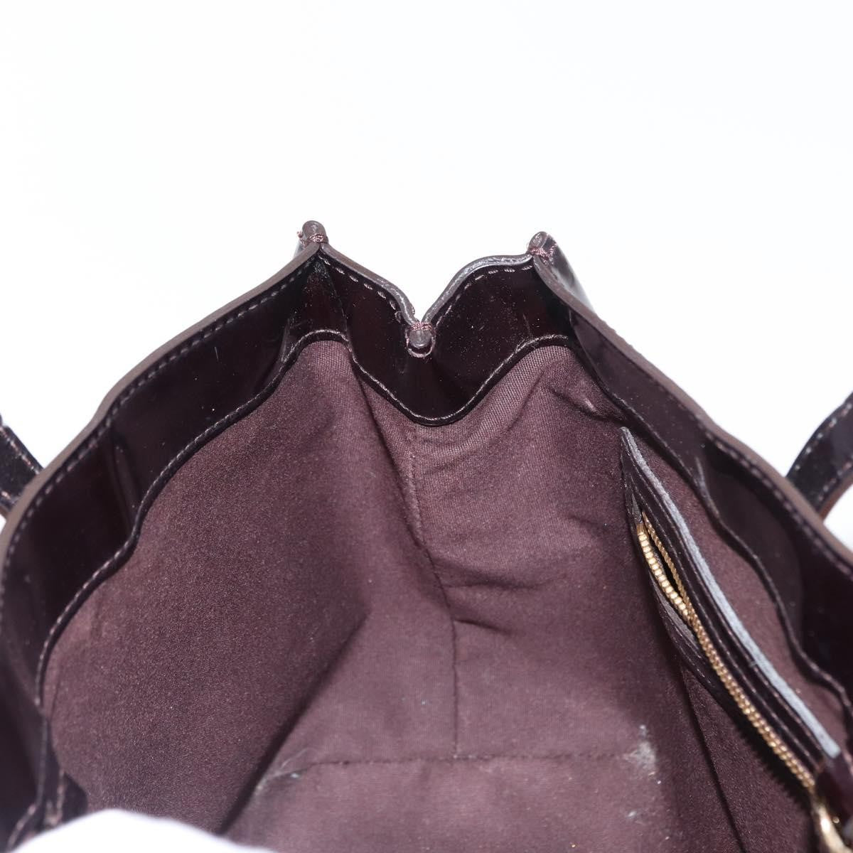 Louis Vuitton Wilshire Monogram Vernis, Burgundy, Patent Leather, Handbag