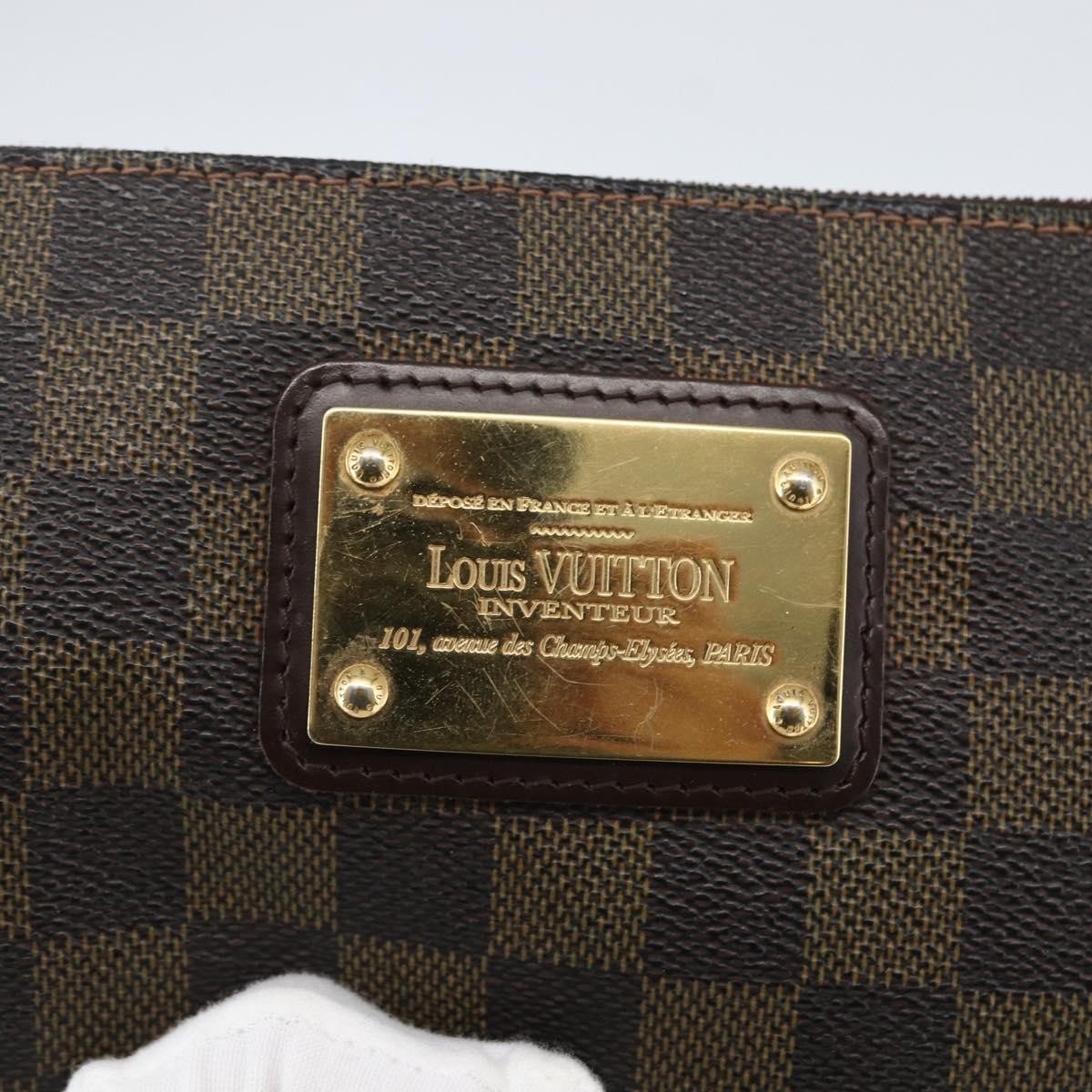 Louis Vuitton Sophie Damier Ebene, Brown, Canvas, Clutch