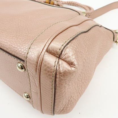 Gucci Bella Convertible Top Handle Leather, Pink, Leather, Handbag