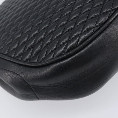 Bally Vintage Quilted Leather, Black, Leather, Shoulder Bag