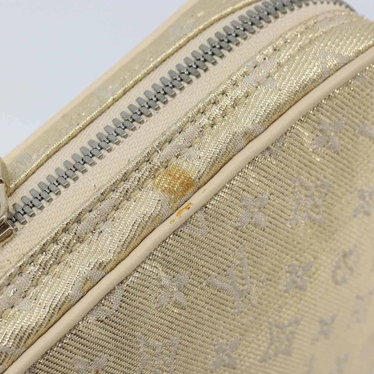 Louis Vuitton McKenna Mini Lin, Gold, Canvas, Shoulder Bag