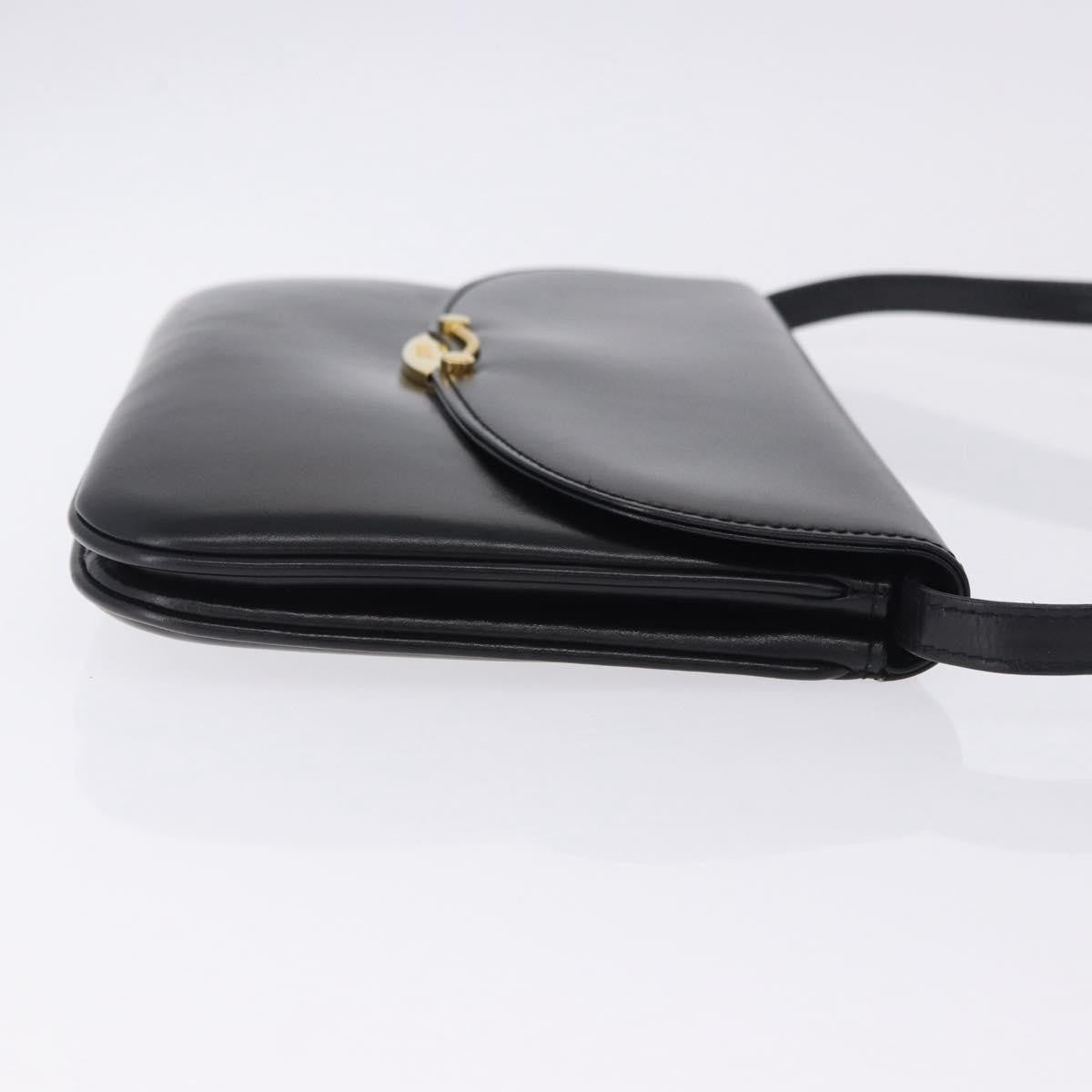 Bally Vintage Leather, Black, Leather, Shoulder Bag