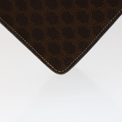 Celine Macadam Handbag Macadam with leather, BROWN, LEATHER, Handbag