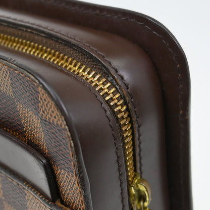 Louis Vuitton Pochette Saint Louis Damier Ebene, Brown, Canvas, Clutch
