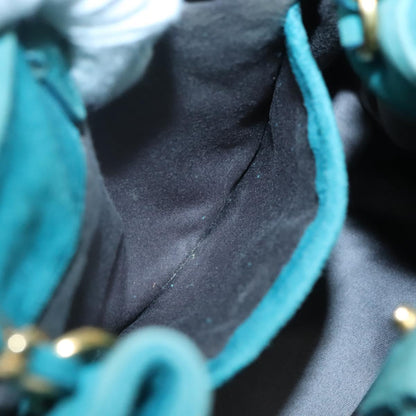 Miu Miu Shoulder Bag Suede leather, BLUE, SUEDE, Shoulder bag