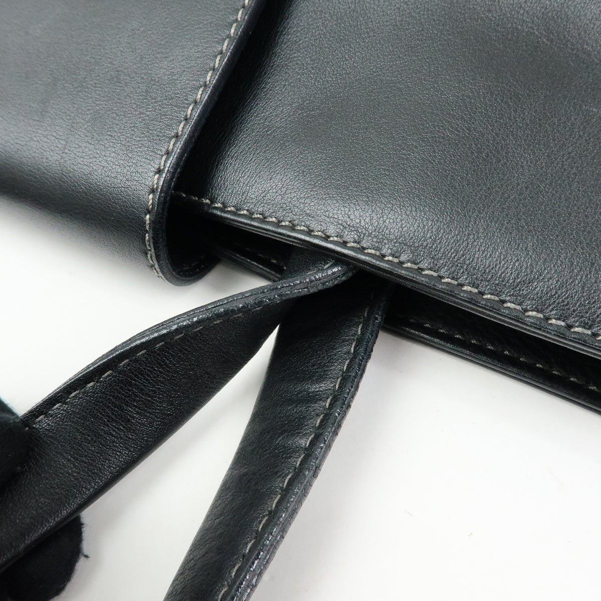 Bvlgari Tote Leather, Black, Leather, Tote Bag