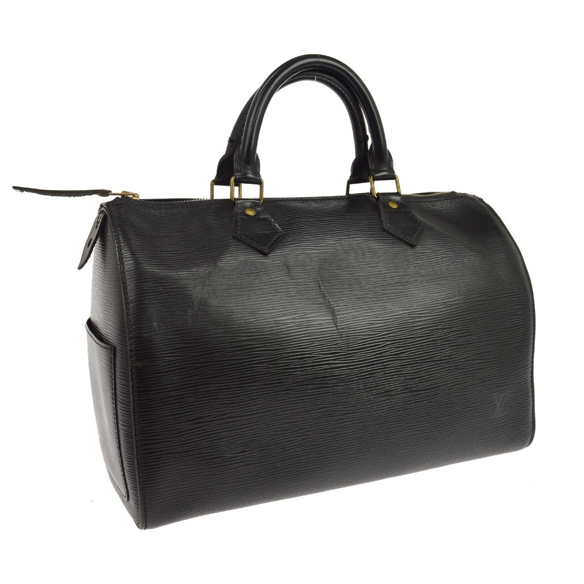 Louis Vuitton Speedy Epi Leather, Black, Leather, Handbag