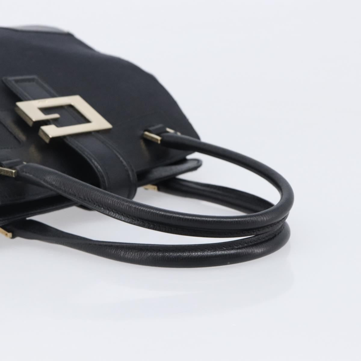 Gucci Vintage G logo Canvas, Black, Leather, Shoulder Bag