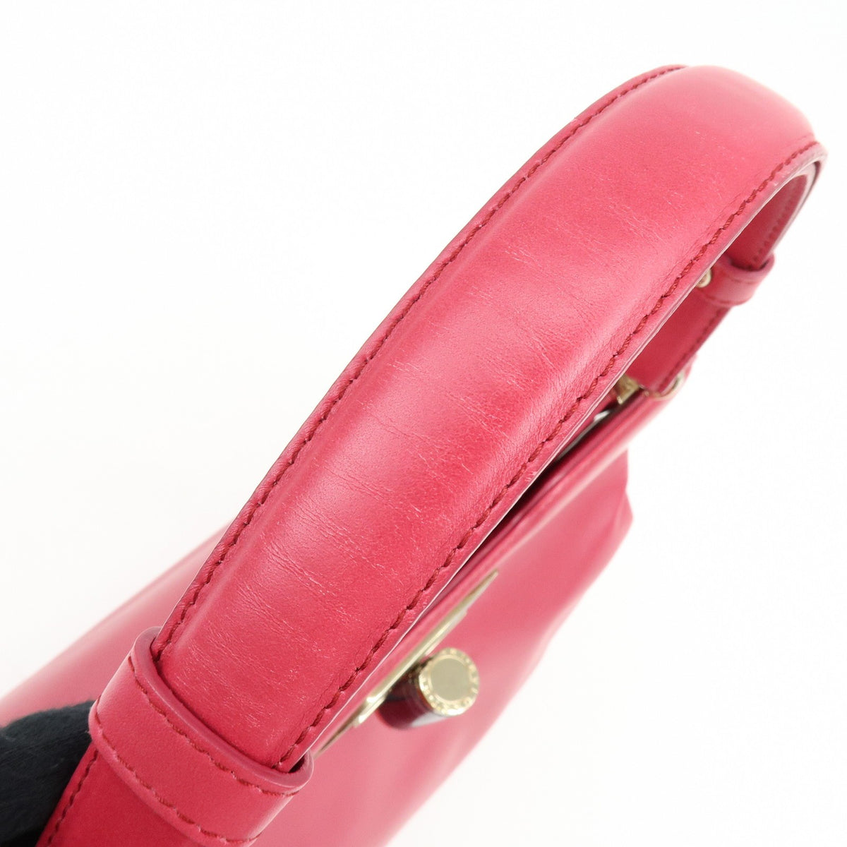 Bvlgari Isabella Rossellini Leather, Pink, Leather, Handbag