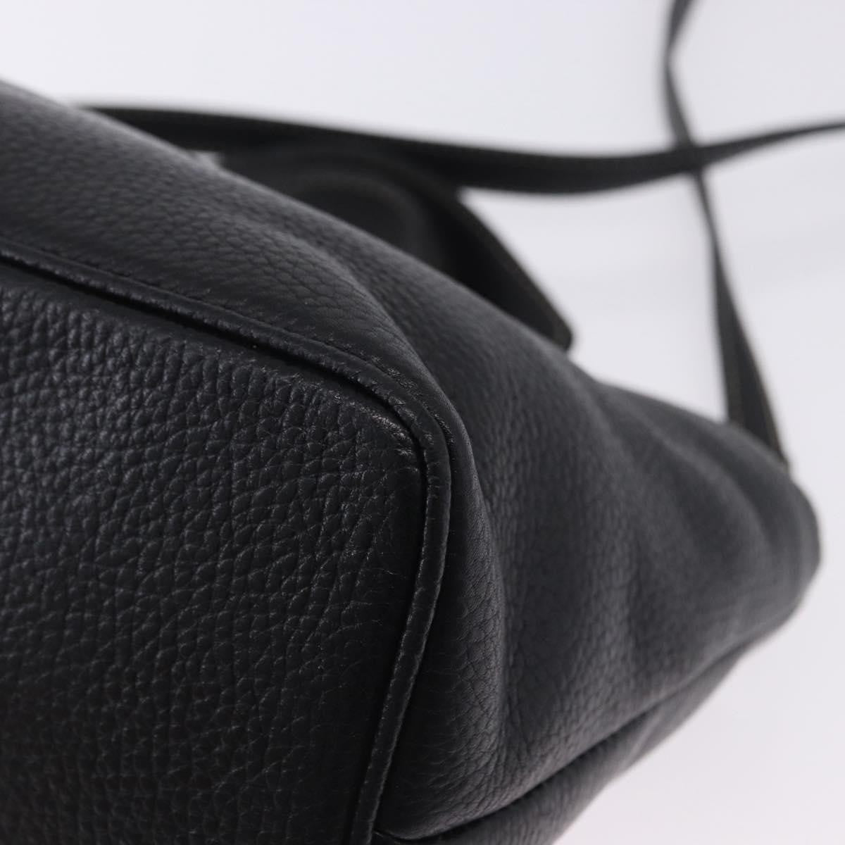 Bally Vintage Leather, Black, Leather, Tote Bag